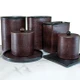 Vivid 13 Qt. Oval Metal Wrapped Wastebasket with Bumpers