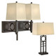 Hammertone Bronze Geometrics Lamp Collection