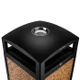 40 Gal. Trash Receptacle with Brown Stone Panels & Ash Tray