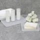 Rectangular Plastic Soap Dish - 4.25" x 4.5" x 0.5"