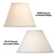 Round Lamp Shade - 7"T x 17"B x 11"H w/1" Drop