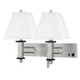 Replacement Square Shade for 2-Light Nightstand Lamp - 10"H x 12"/12"T x 14"/14"B