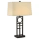 Linen Shade for Desk Lamp - 9½"H x (7"x15")T x (9"x16")B