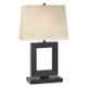 Espresso 1-Light Desk Lamp with 2 Outlets & 1 USB (27"H)