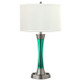 Refresh Group - Desk Lamp w/ Green Resin Body & 2 outlets (29"H)