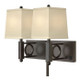 Hammertone Geometric Double Wall Lamp with 2 Outlets (18"H)