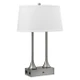 Teardrop Collection -  2-Light Desk Lamp with 2 Outlets & USB (27"H)