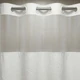 71" x 74" Mini Waffle Poly Shower Curtain w/Window - 12/ctn.