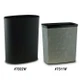 Leatherette Oval Wastebasket w/ Bumpers - 14 Qt.