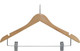 LodgMate Hardwood Hangers w/ Clips (Ball Top) - 100/cs.