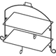 2-Tier Rectangular Black Iron Stand