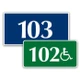 Engraved Door Number Sign - 1.5" x 3"