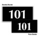 Engraved Door Number Sign w/ Symbol - 1.5" x 3"