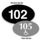 Engraved Door Number Sign- 3" x 5" Oval