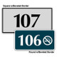 Engraved Door Number Sign w/Symbol - 2" x 4"