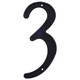 4" Black Zinc Door Numbers - #3