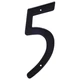 4" Black Zinc Door Numbers - #5