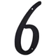 4" Black Zinc Door Numbers - #6