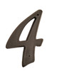 5.5" Black Resin Door Numbers - #4
