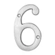 4" Brushed Aluminum Door Numbers - #6