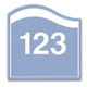 Ocean Series 5" x 4-7/8" Room Number Sign with Symbol