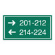 Essential ADA 2-Line Directional Sign with Border - 8" x 4"