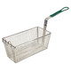 Rectangular Fry Basket w/ Green Handle - 13.25" x 6.5" x 6"
