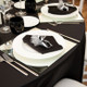 Dynasty Round Tablecloth (Black) - 120" Dia