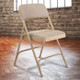 Fabric Upholstered Double Hinge Premium Folding Chairs