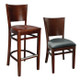 Custom Wood Flared Back Stool