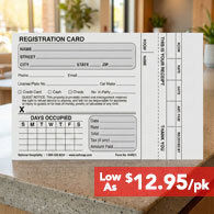 Registration Card with Receipt