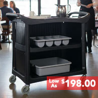 Enclosed 3 Tier Restaurant Bus Carts