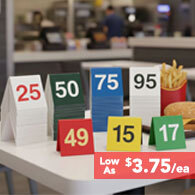 Engraved Number Tents