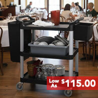 3 Tier Restaurant Bus Carts