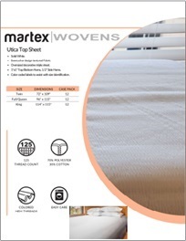 Martex Wovens Martex Utica Woven Top Sheets Details