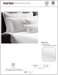 Martex Wovens Wavy Jacquard Top Sheet Specifications