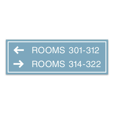 Essential 2-Line Directional Sign with Border - 11.75