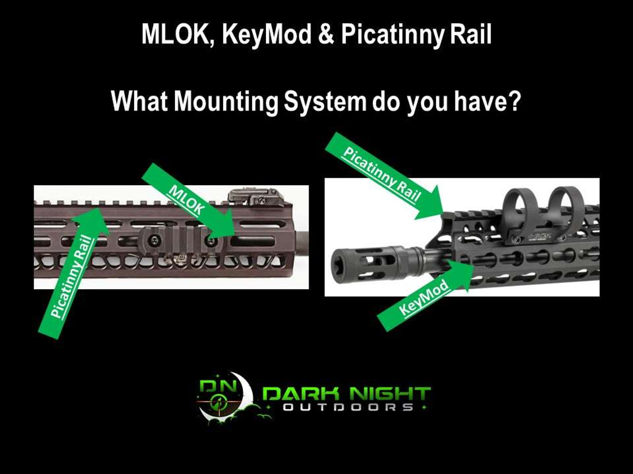 Arca-Swiss Mlok & Keymod Rail Adaptor for DNO Ultimate Tripod Dark Night Outdoors DNOAS1 50