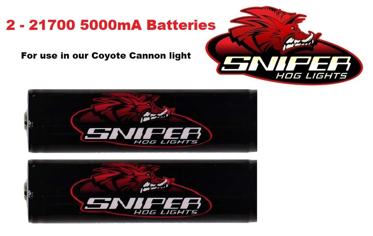 Sniper Hog Lights 21700 Batteries (Pack of 2)