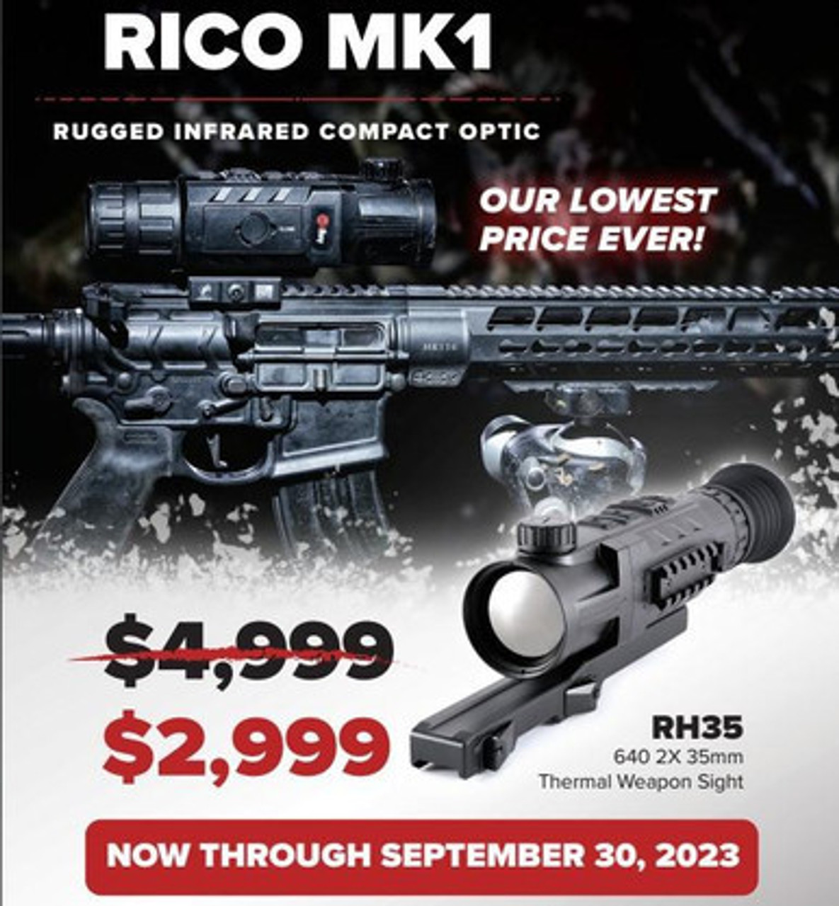 LAST ONE! InfiRay RICO MK1 640 2X 35mm Thermal Weapon Sight (RH35) LAST ONE! InfiRay RICO MK1 640 2X 35mm Thermal Weapon Sight (RH35)