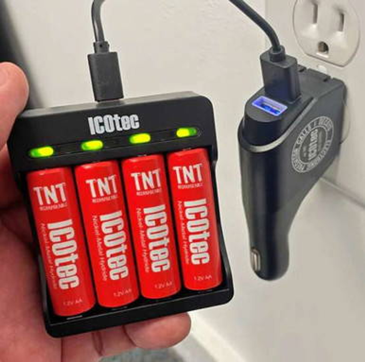 ICOtec TNT Rechargeable AA Battery Kit