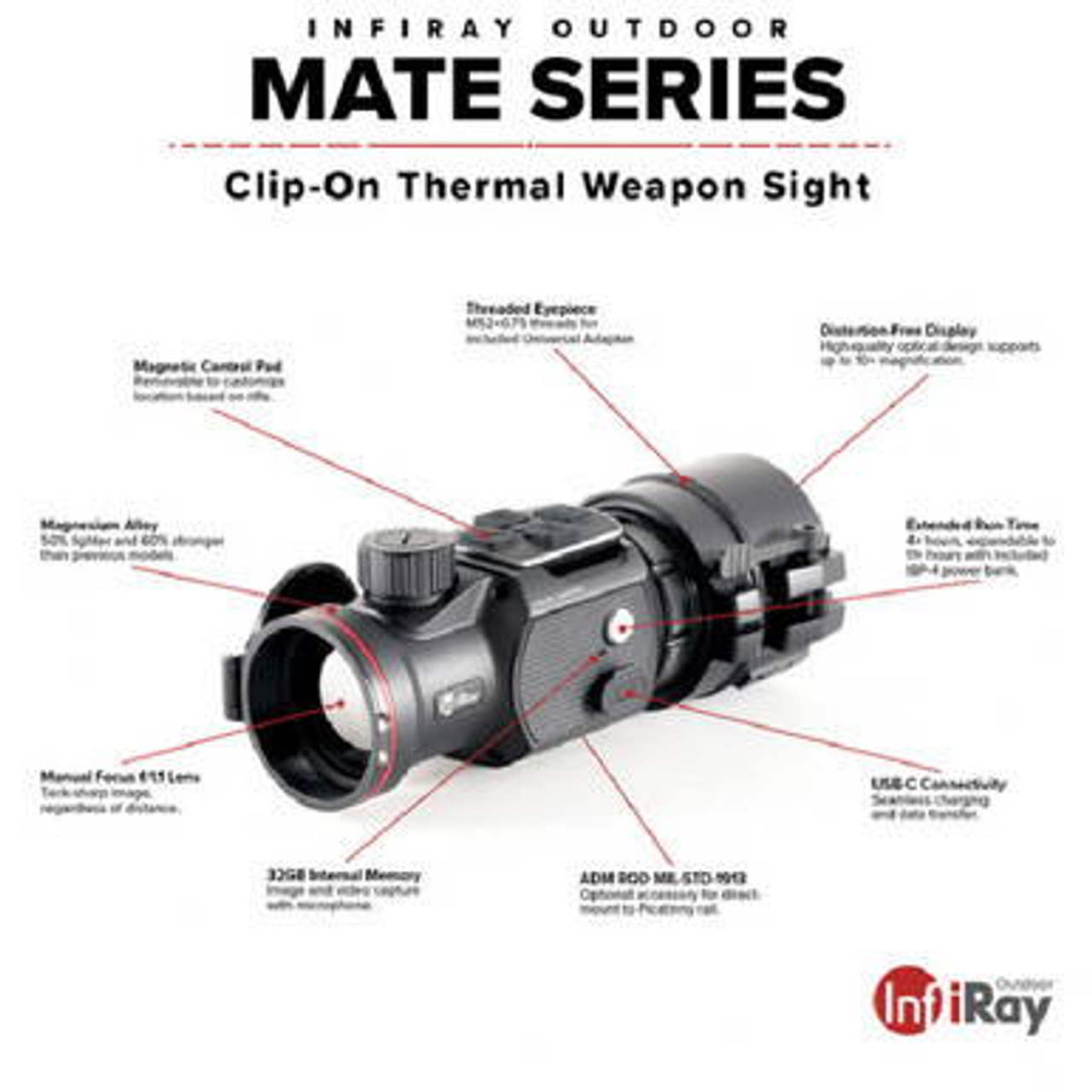 MATE 640 50mm Clip-On Thermal Weapon Sight