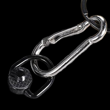 1/4-20 D-Ring Stainless Steel (Black) for Monoculars - Scanners
