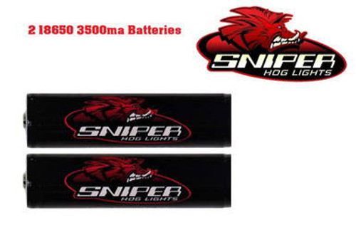 Sniper Hog Lights 18650 3500mA batteries