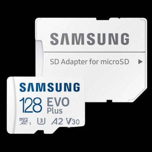 128 GB EVO Plus Micro SDXC Memory Card with SD adaptor