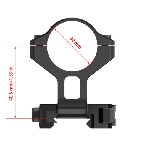 RIX Quick Detach Picatinny Mount 1.5" Height Compatible with LEAP & TOURER (QDM-L01)
