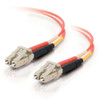 1m LC-LC 50/125 OM2 Duplex Multimode Fiber Optic Cable - Low Smoke Zero Halogen LSZH - Orange