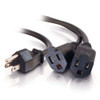 18in 16 AWG 1-to-2 Power Cord Splitter (1 NEMA 5-15P to 2 NEMA 5-15R) (TAA Compliant)