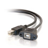 1ft Panel-Mount USB 2.0 B Female to B Male Cable