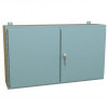 1422P10 N12 Dbl Door Wallmount Encl w/Panel - 24 x 42 x 10 - Steel/Gray